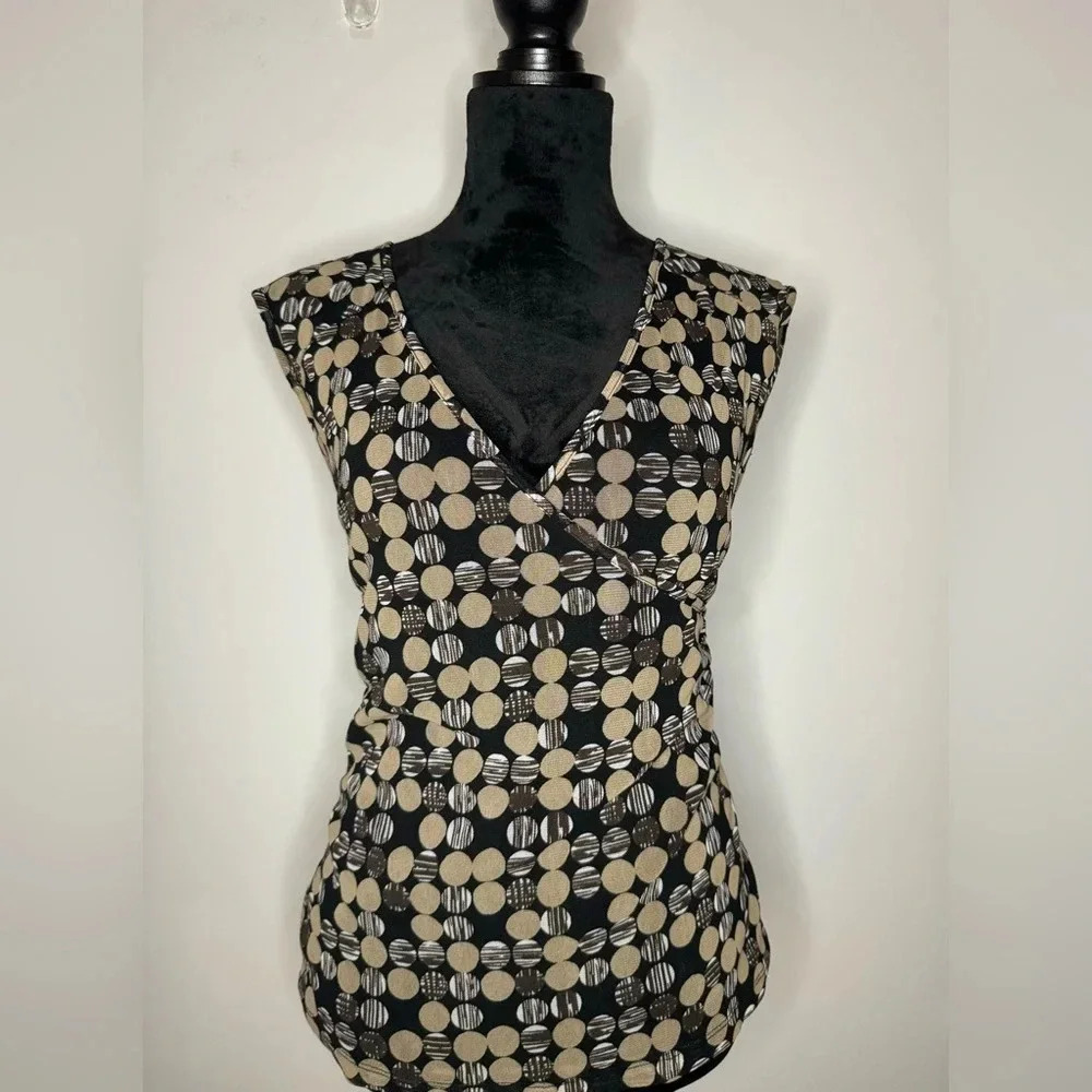 New York & Company Women's Black and Brown Shirt